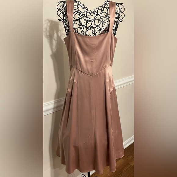 Silk Dress LOFT Short Women’s sz 4 Silk Dress Cocktail Dress Wedding Black Tie - Picture 9 of 15